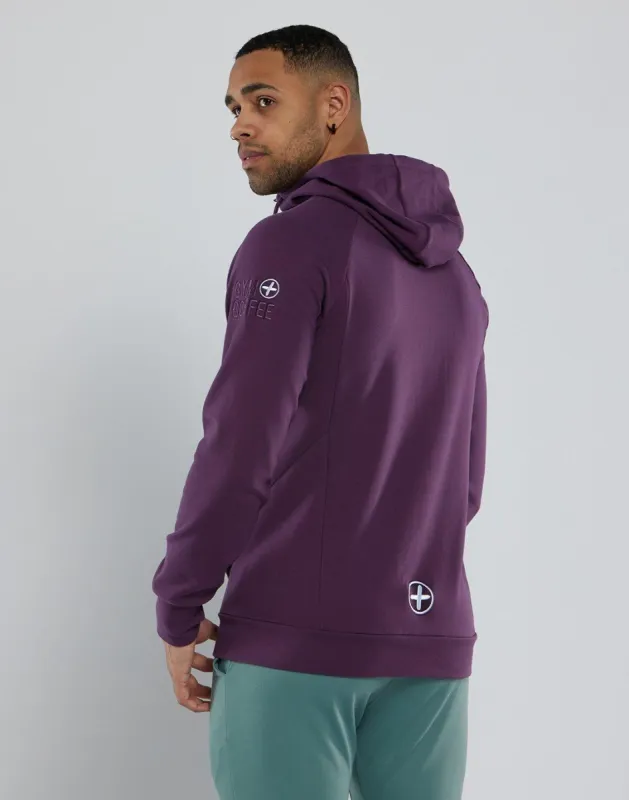 Roamer Hoodie in Bright Plum sold by Gym+Coffee