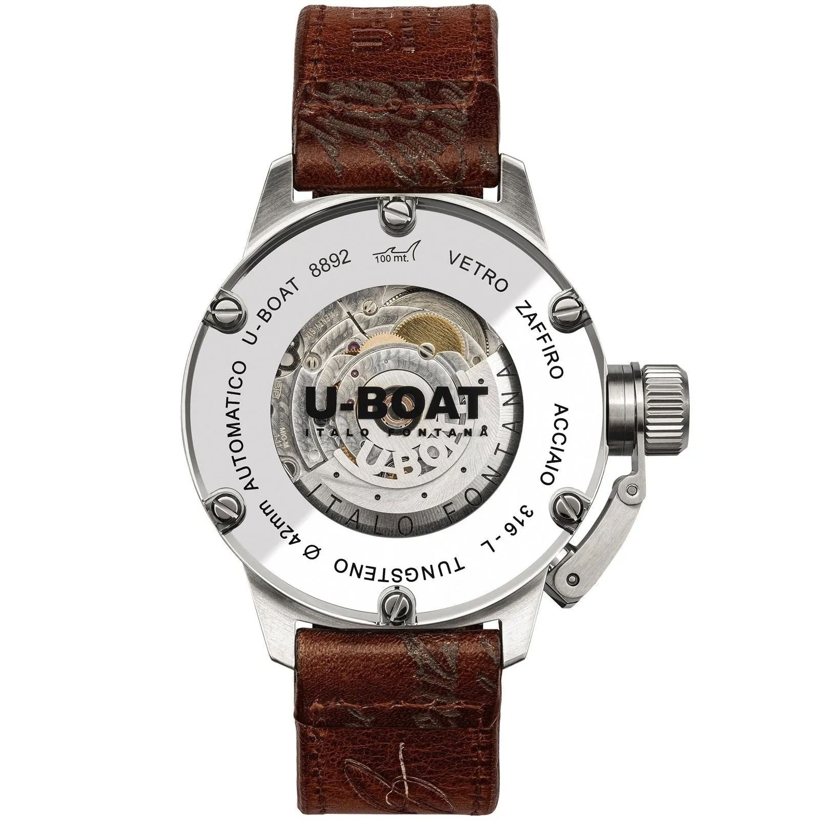 U-Boat 8892 Classico 42 Tungsten Brown Strap Watch sold by H.S. Johnson product image thumbnail 2