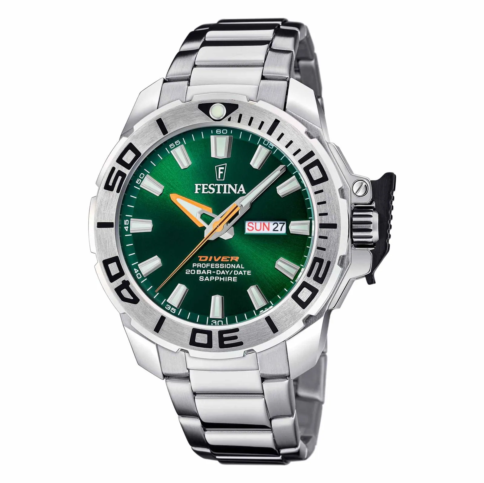 Festina F20665/2 Men's Green Dial Divers Watch sold by H.S. Johnson