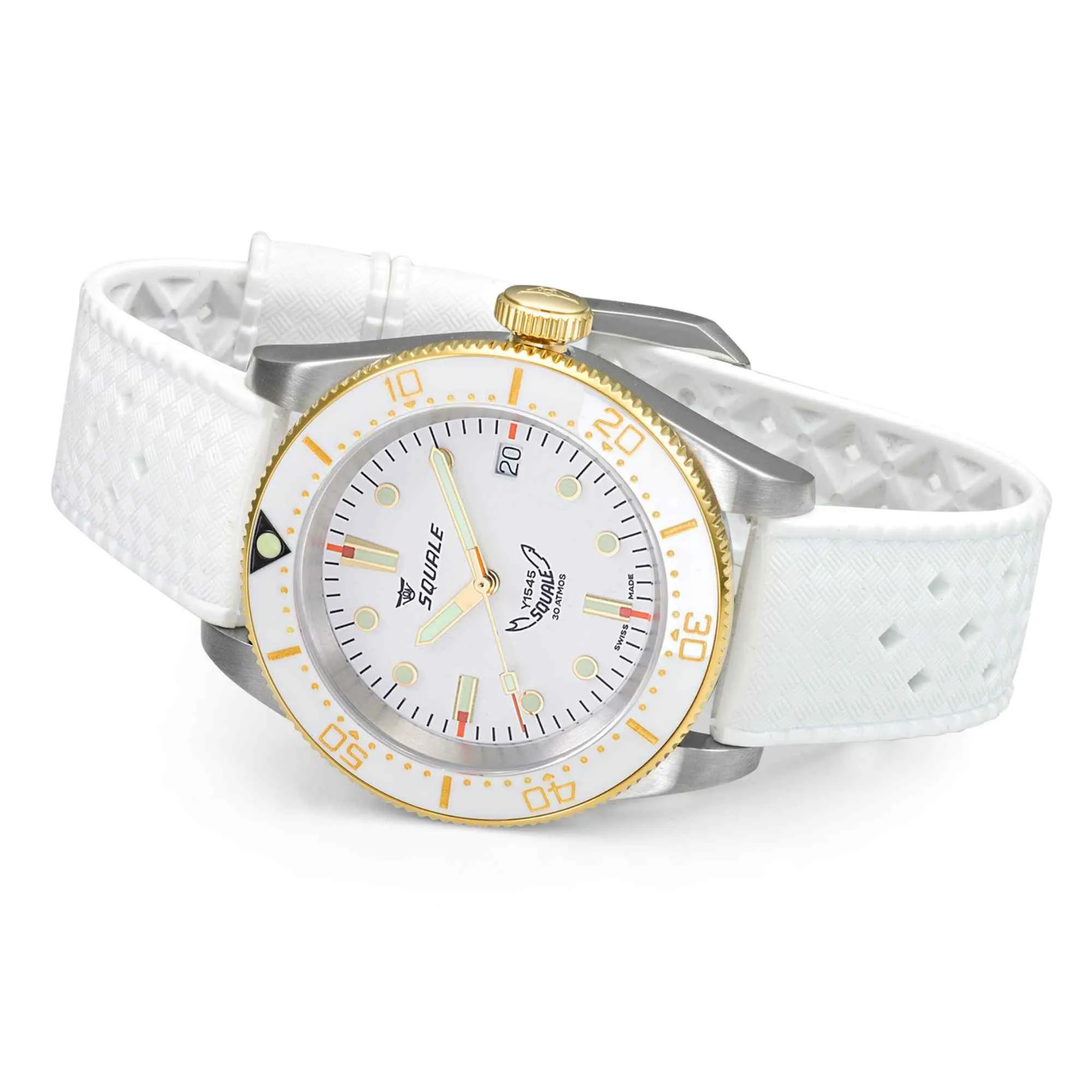 Squale 1545WTWT.HTW 1545 White Rubber Watch sold by H.S. Johnson product image thumbnail 3