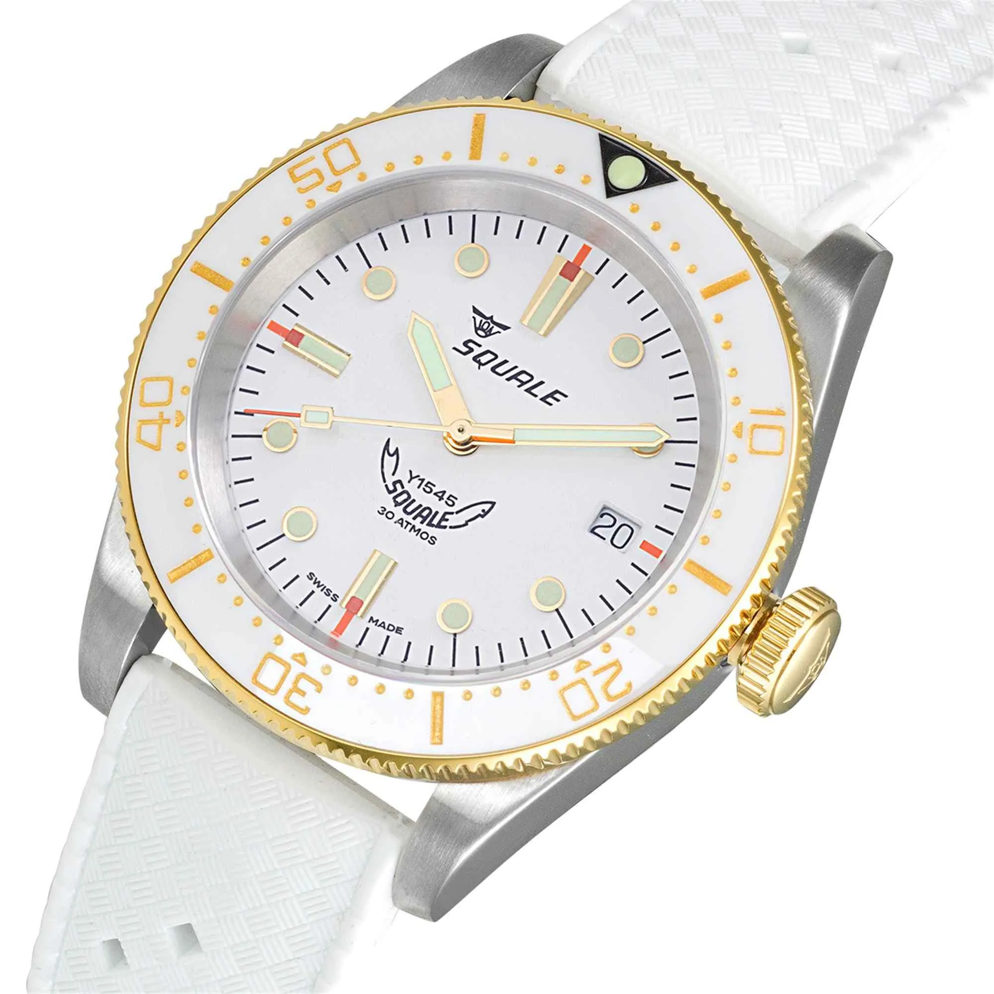 Squale 1545WTWT.HTW 1545 White Rubber Watch sold by H.S. Johnson product image thumbnail 2