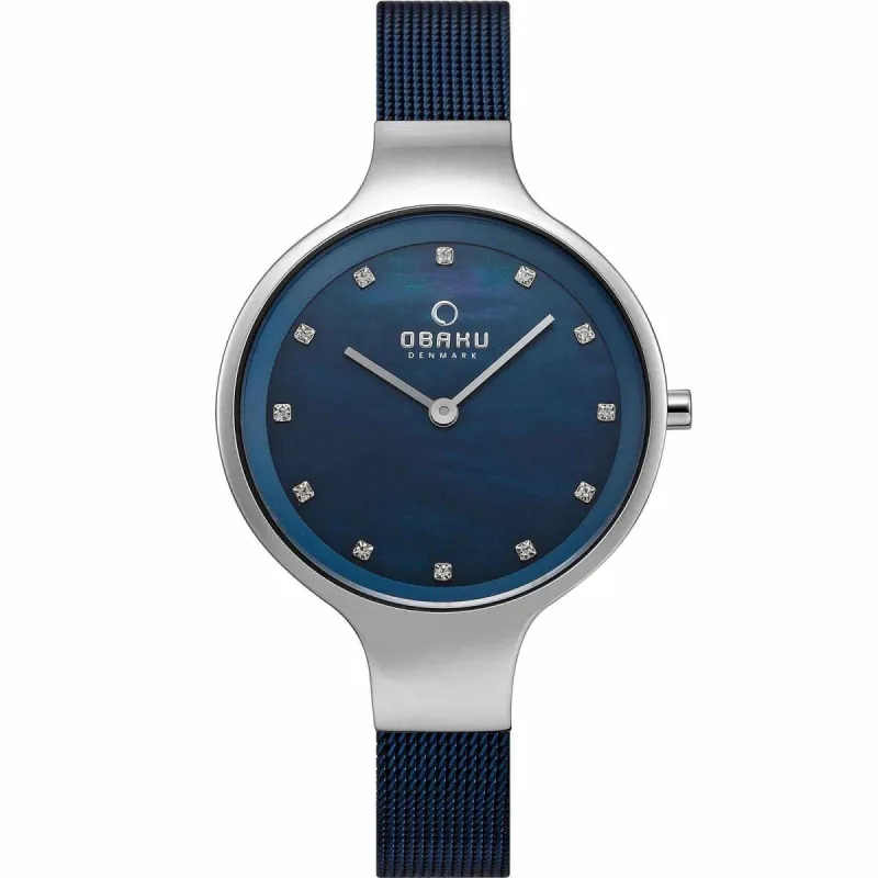 Obaku V173LXCLML Women's Sky-Arctic Blue Watch made by H.S. Johnson