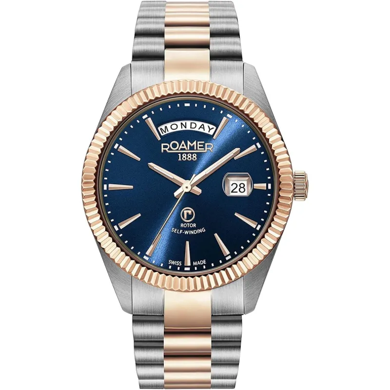 Roamer 981662 47 45 90 Primeline Automatic Two Tone Bracelet Wristwatch sold by H.S. Johnson