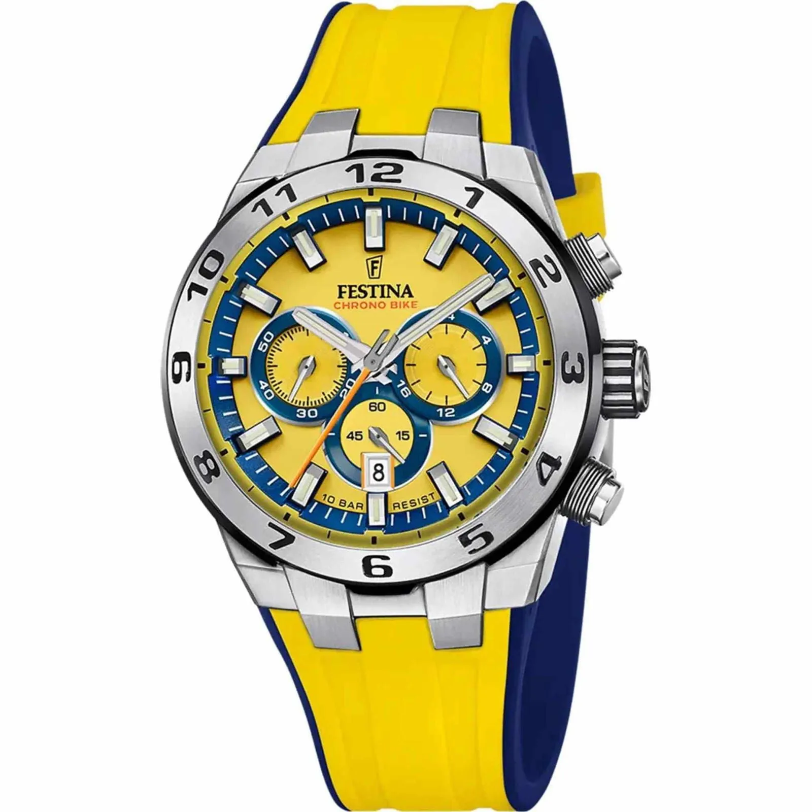 Festina F20671/4 Men's Yellow Chrono Bike Rubber Strap Watch sold by H.S. Johnson