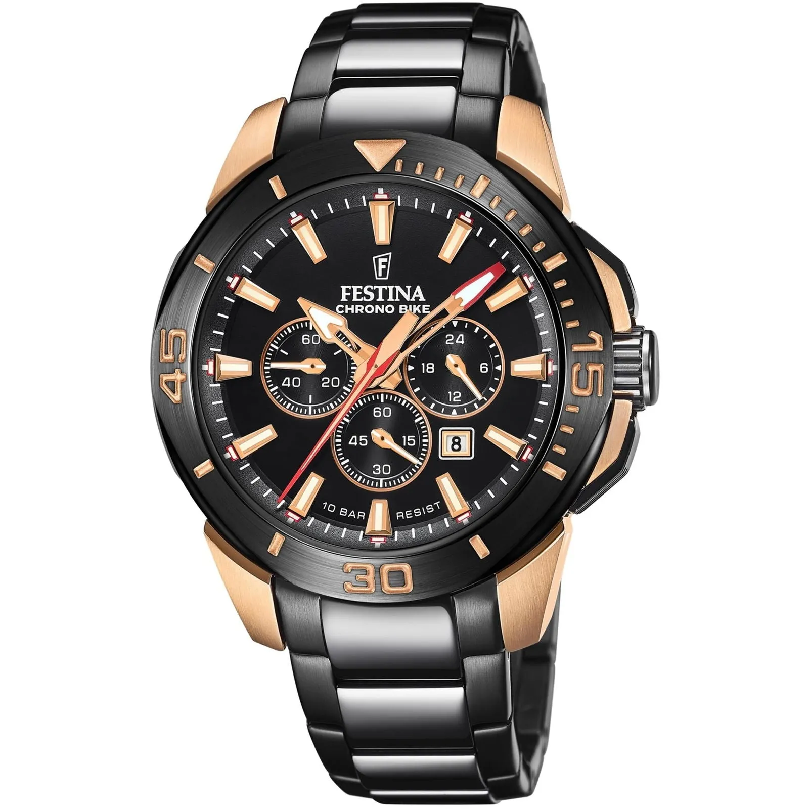 Festina F20645/1 Men's Chrono Bike Black Steel Bracelet Watch sold by H.S. Johnson