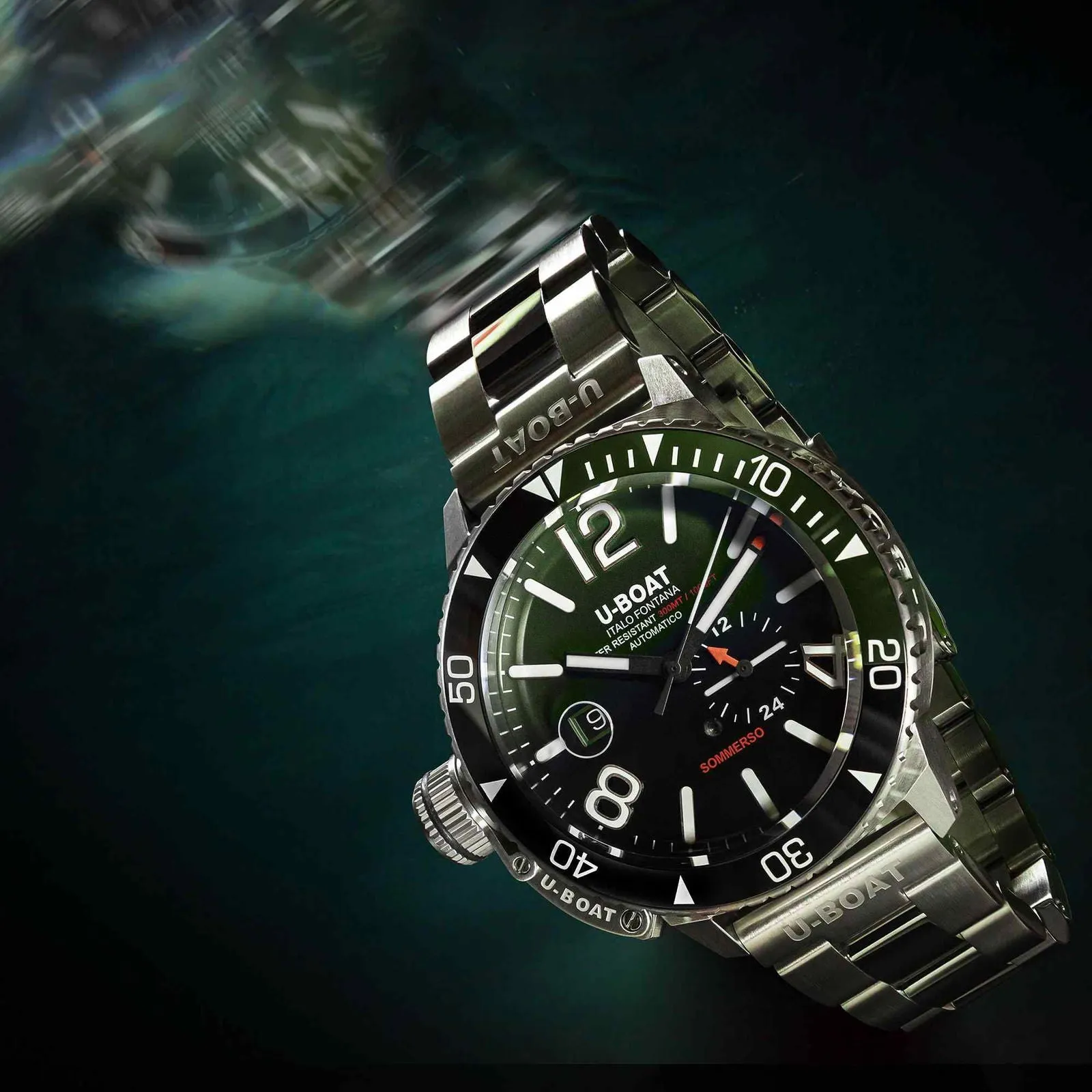 U-Boat 9520/MT Sommerso Ceramic Green Watch sold by H.S. Johnson product image thumbnail 3