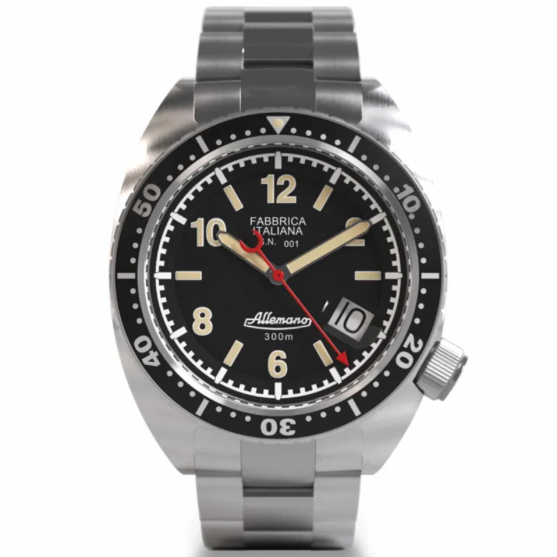 Allemano SH-A-1973-P-N Shark Black Dive Wristwatch sold by H.S. Johnson