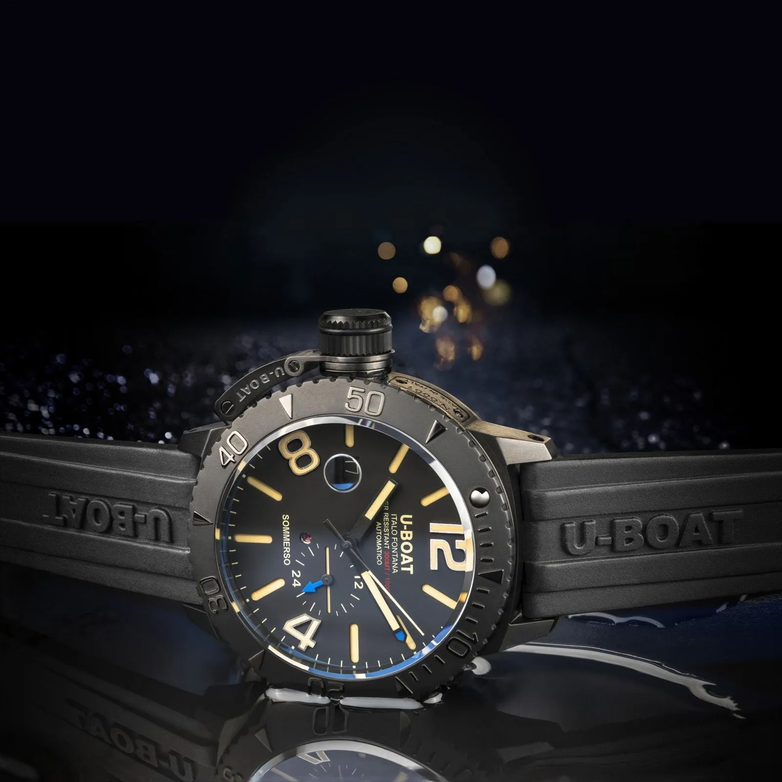 U-Boat 9015 Sommerso DLC Black Watch sold by H.S. Johnson product image thumbnail 3