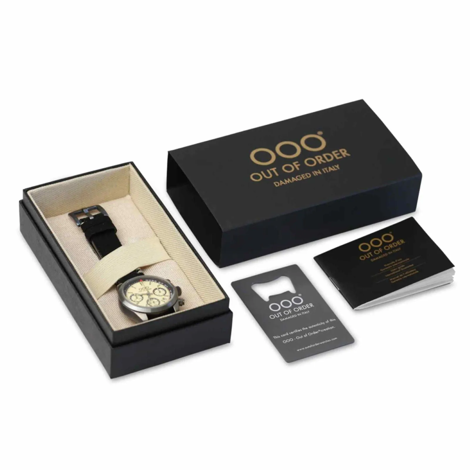 Out Of Order 001-23.CR.NE Men's Sporty Cronografo Cream Watch sold by H.S. Johnson product image thumbnail 5