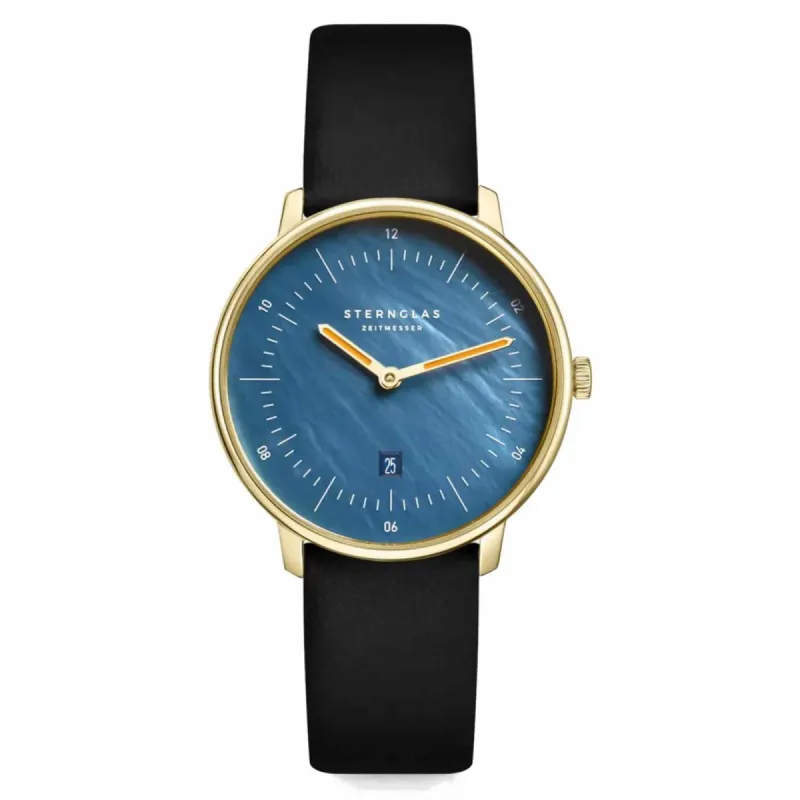 Sternglas S01-NDP07-KL08 Naos XS Edition Blue Mother of Pearl Wristwatch sold by H.S. Johnson