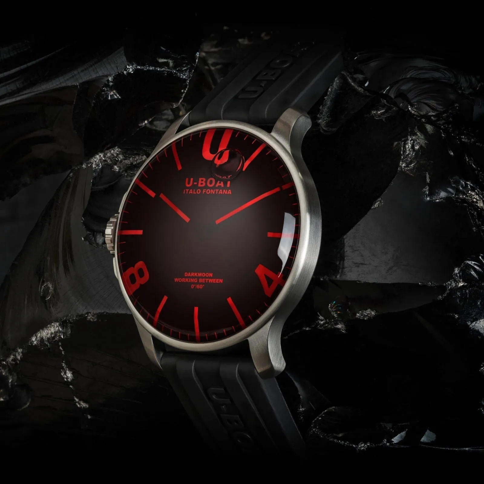 U-Boat 8465/B Darkmoon 44mm Red Glass Steel Watch sold by H.S. Johnson product image thumbnail 3