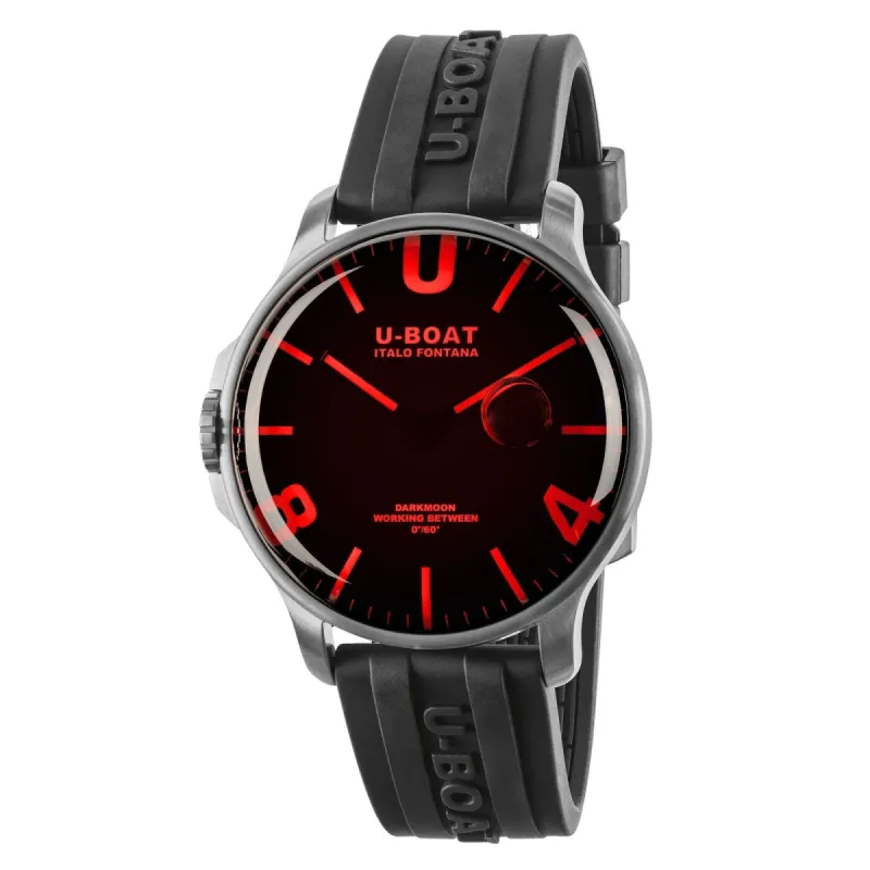 U-Boat 8465/B Darkmoon 44mm Red Glass Steel Watch sold by H.S. Johnson