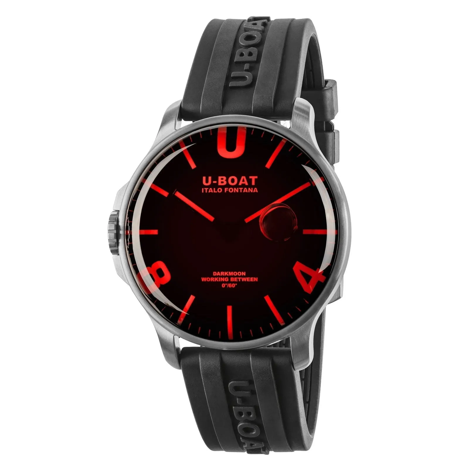 U-Boat 8465/B Darkmoon 44mm Red Glass Steel Watch sold by H.S. Johnson