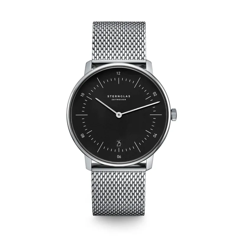 Sternglas S01-NA03-MI04 Men's Naos Steel Mesh Wristwatch sold by H.S. Johnson