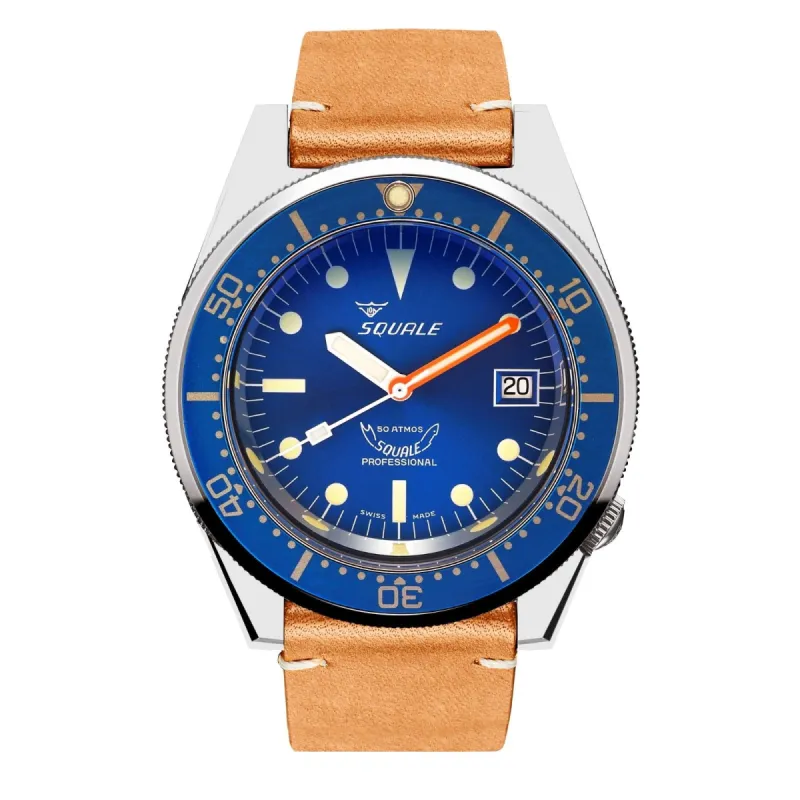 Squale 1521OCN.PC 500 Meter Swiss Automatic Dive Wristwatch Leather sold by H.S. Johnson