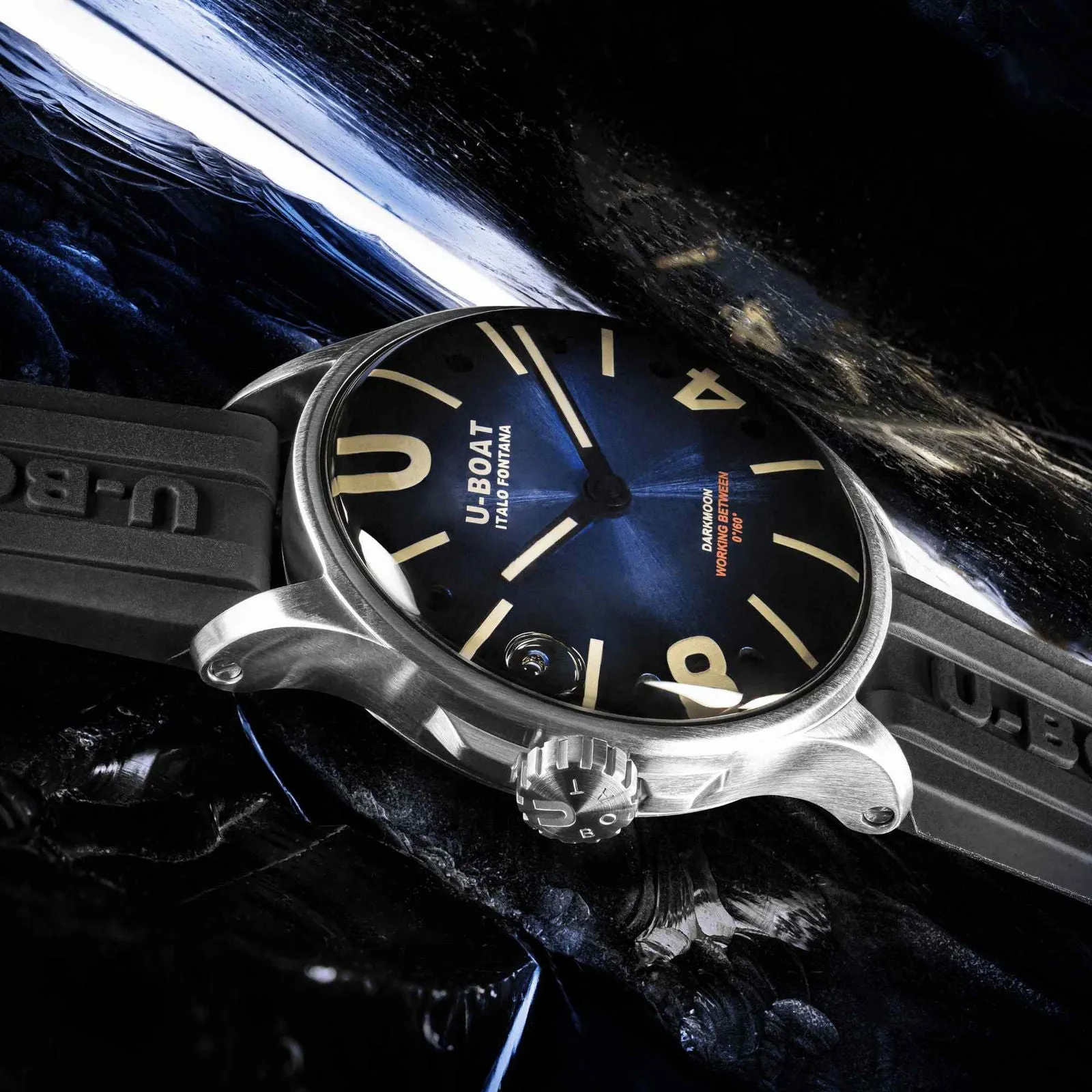 U-Boat 9021/B Darkmoon 40mm Blue SS Wristwatch sold by H.S. Johnson product image thumbnail 3