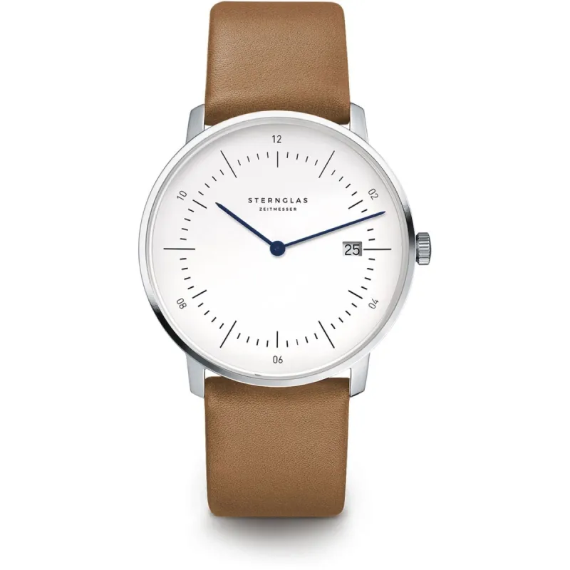 Sternglas S01-NA01-PR01 Men's Naos Tan Brown Leather Strap Wristwatch sold by H.S. Johnson