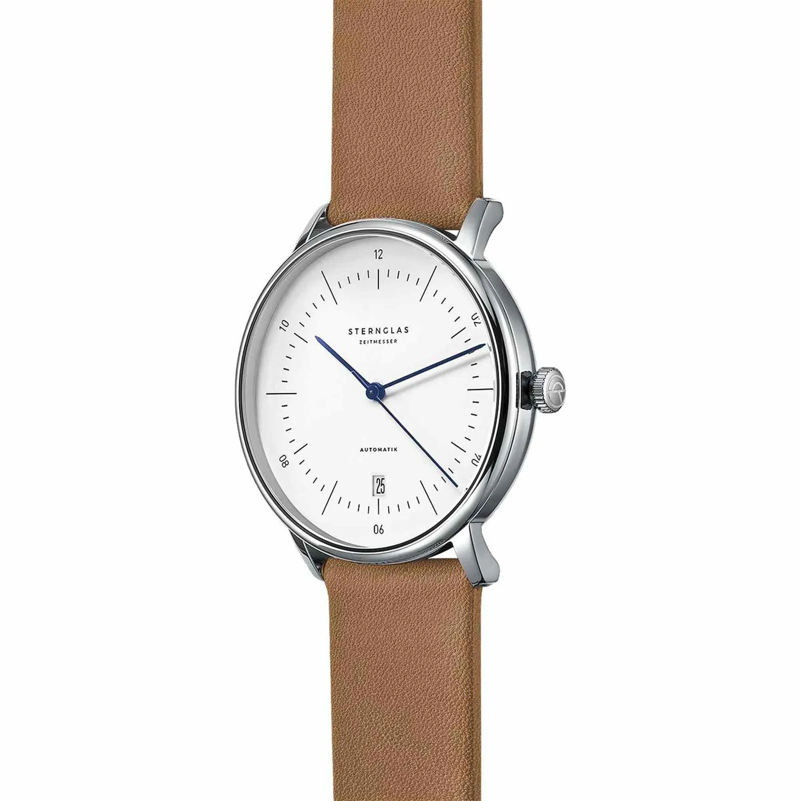 Sternglas S02-NA01-PR01 Men's Naos Automatic Brown Leather Strap Wristwatch sold by H.S. Johnson product image thumbnail 2