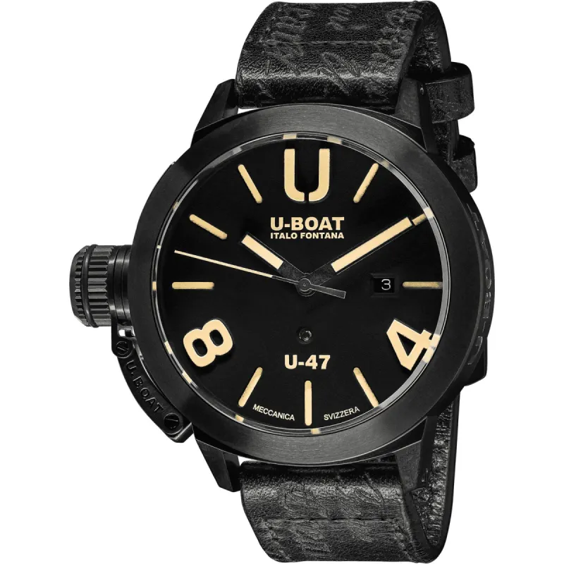 U-Boat 9160 Classico U-47 Black Strap Wristwatch sold by H.S. Johnson