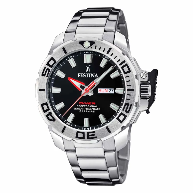 Festina F20665/4 Men's Black Dial Divers Wristwatch sold by H.S. Johnson