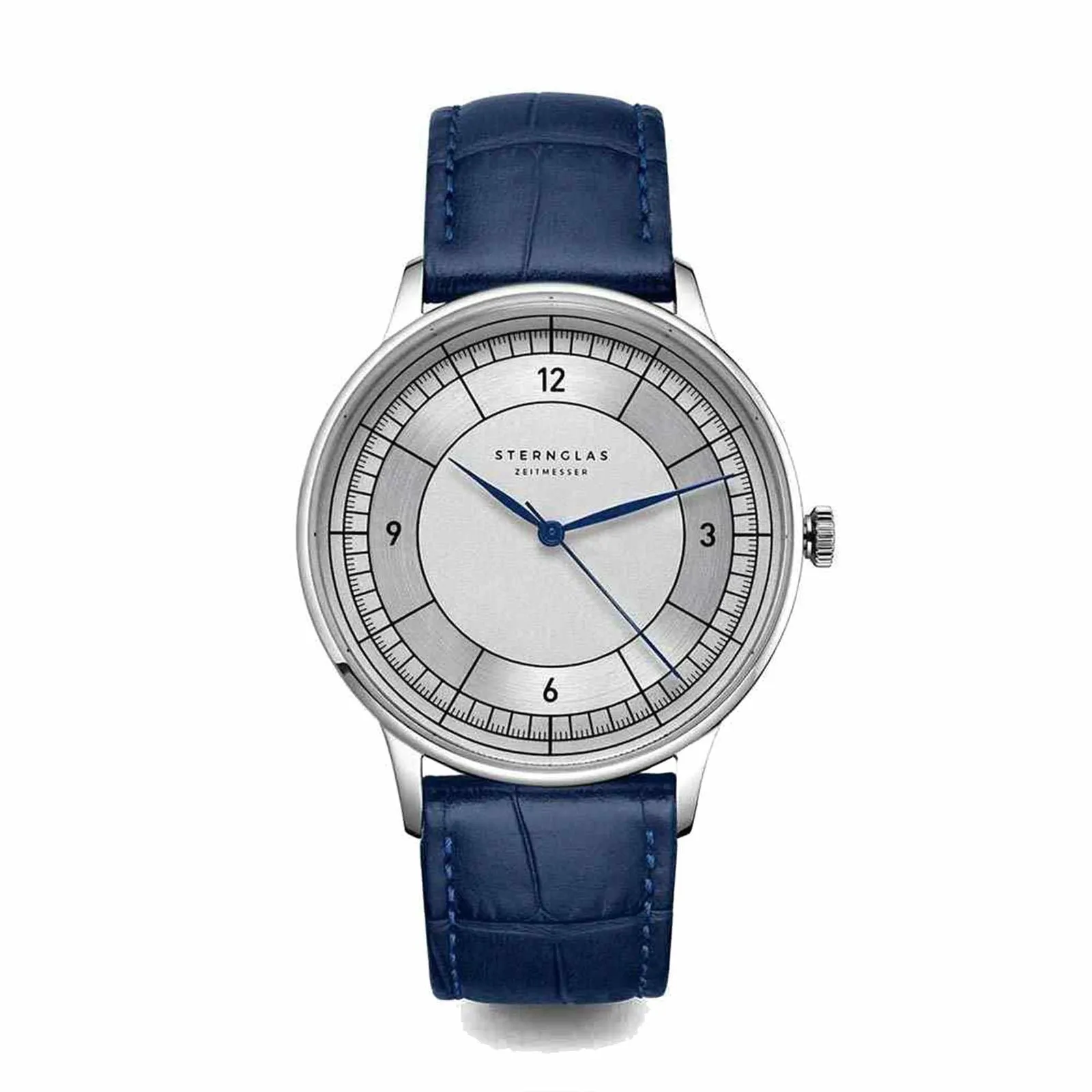 Sternglas S01-SD01-HE02 Men's Sedius Blue Leather Strap Wristwatch sold by H.S. Johnson