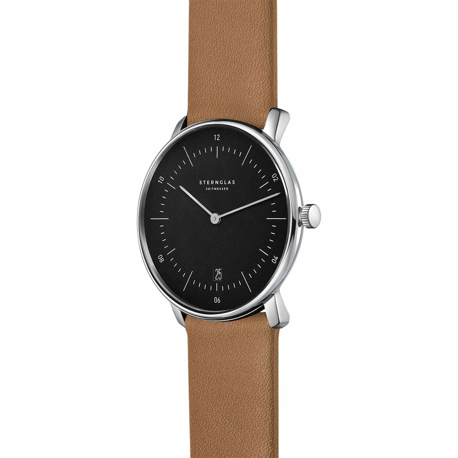 Sternglas S01-NA03-PR01 Men's Naos Brown Leather Strap Wristwatch sold by H.S. Johnson product image thumbnail 2