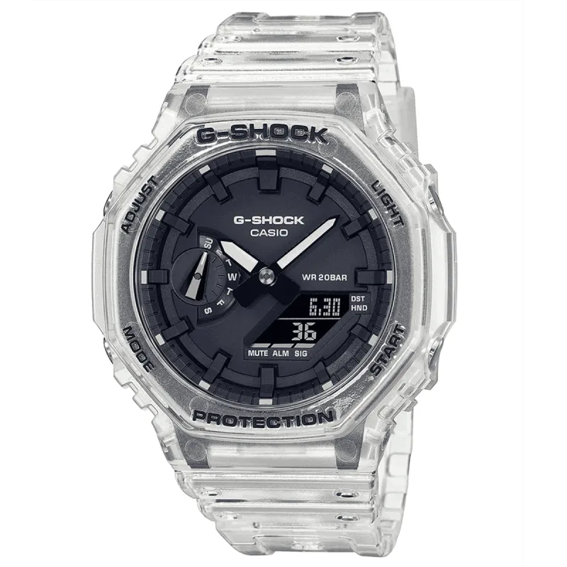 G-Shock GA-2100SKE-7AER Skeleton Series Transparent Watch made by G-Shock