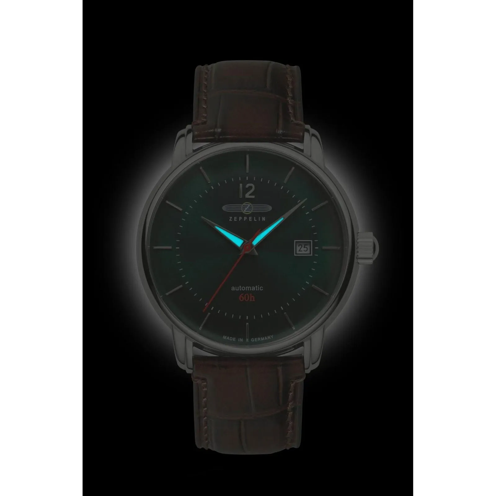 Zeppelin 8160-4 Bodensee Dark Green Dial Automatic Watch sold by H.S. Johnson product image thumbnail 3
