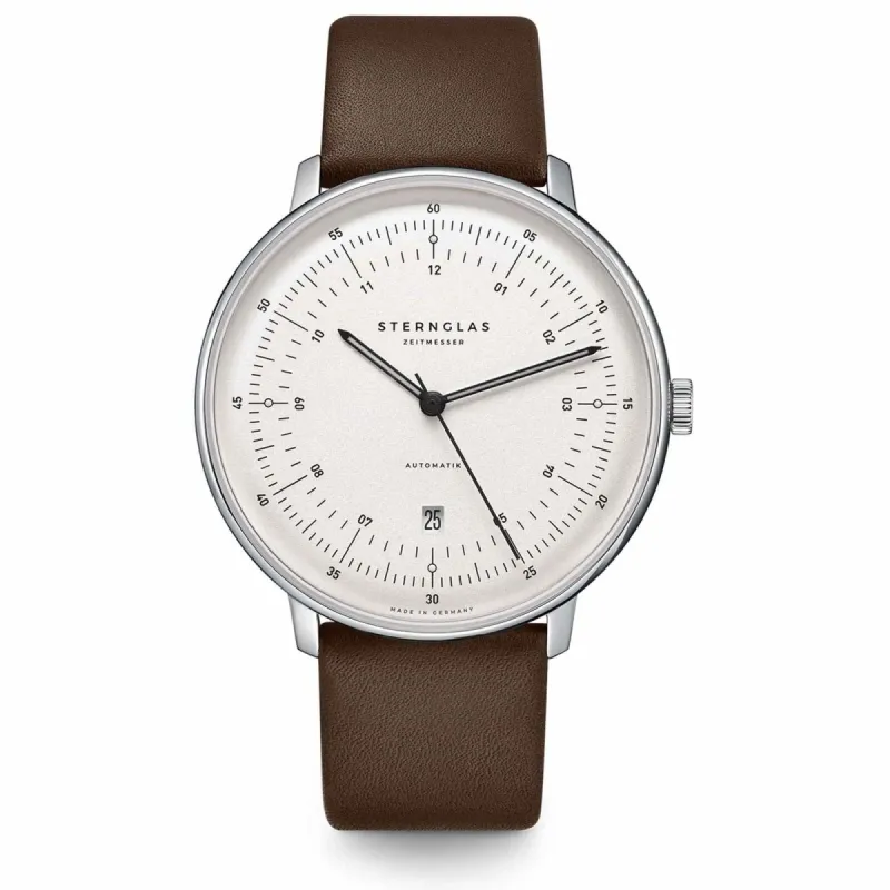 Sternglas S02-HH10-PR04 Men's Hamburg Automatic Brown Strap Wristwatch sold by H.S. Johnson