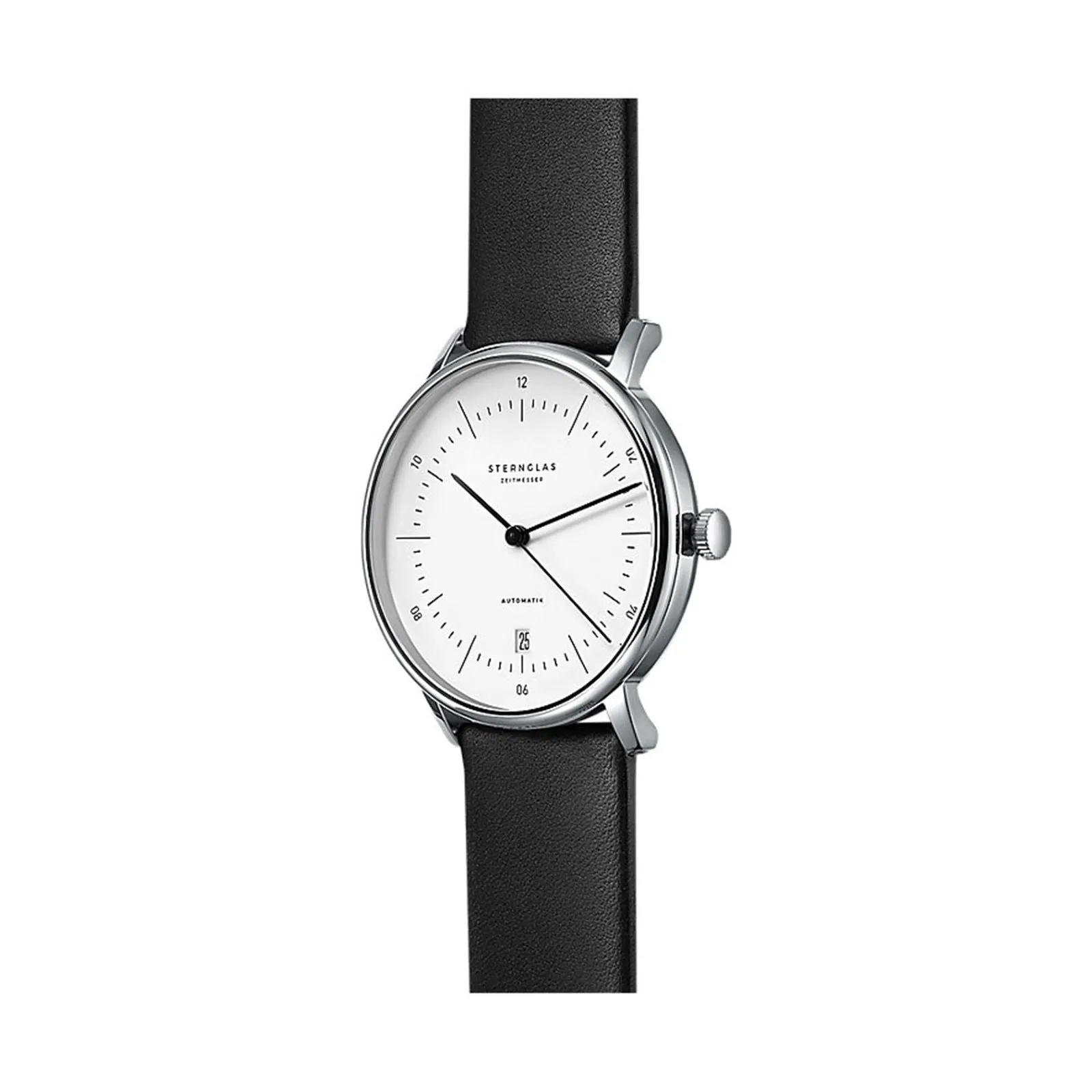 Sternglas S02-NA01-PR07 Men's Naos Automatic Black Leather Strap Wristwatch sold by H.S. Johnson product image thumbnail 2