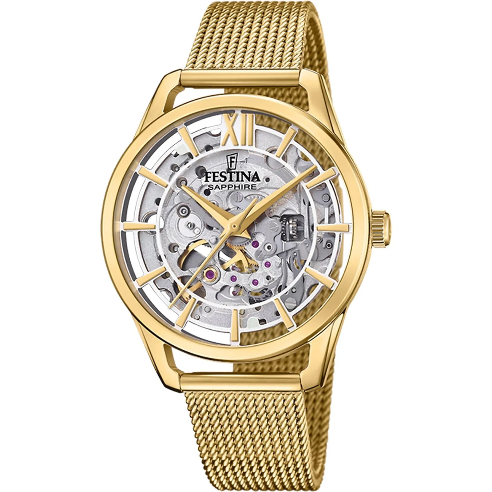Festina F20629/1 Women's Gold Tone Dial Steel Bracelet Watch sold by H.S. Johnson