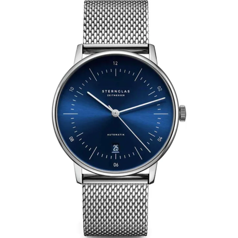 Sternglas S02-NA06-MI04 Men's Naos Automatic Mesh Strap Wristwatch made by H.S. Johnson