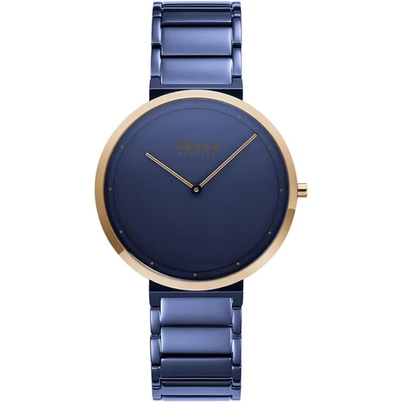 Obaku V258GXSLSL Men's Klip-Bahama Blue Bracelet Wristwatch made by H.S. Johnson