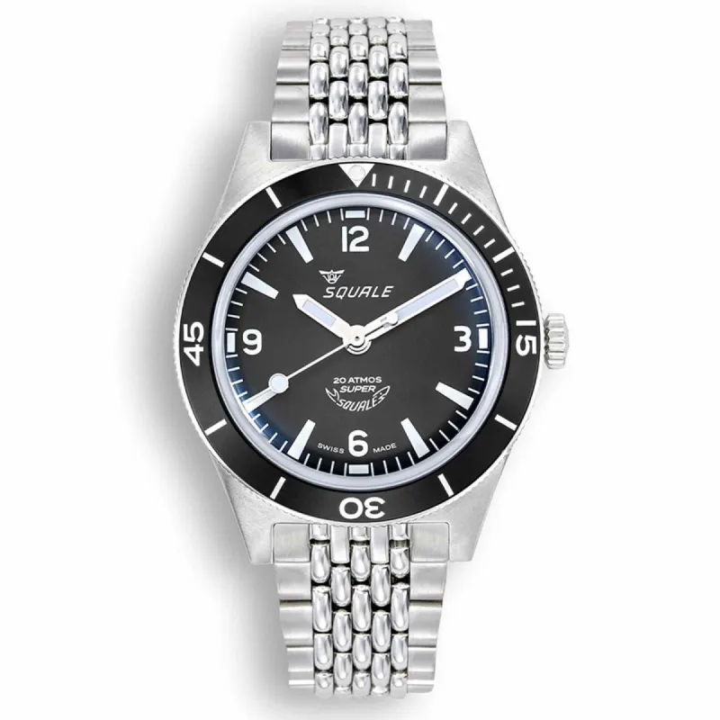 Squale SUPERMBKBK.AC Super-Squale Black Dial Watch sold by H.S. Johnson