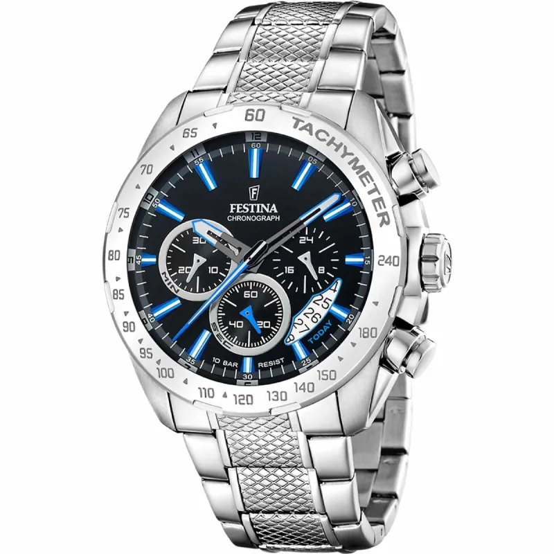 Festina F20668/6 Men's Black Dial Chronograph Wristwatch sold by H.S. Johnson