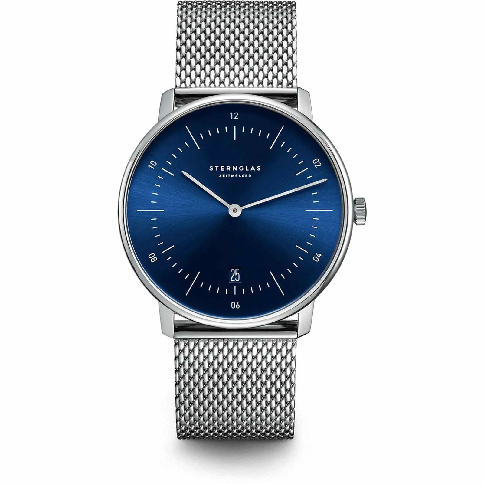 Sternglas S01-NA06-MI04 Men's Naos Steel Mesh Strap Wristwatch sold by H.S. Johnson