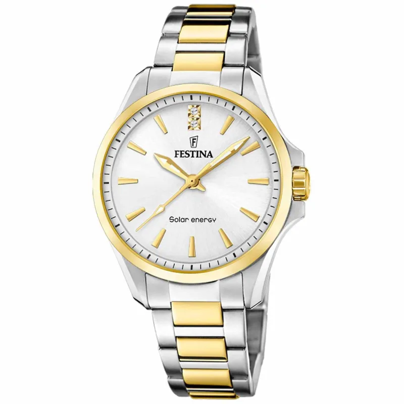 Festina F20655/2 Women's Two Tone Solar Watch sold by H.S. Johnson