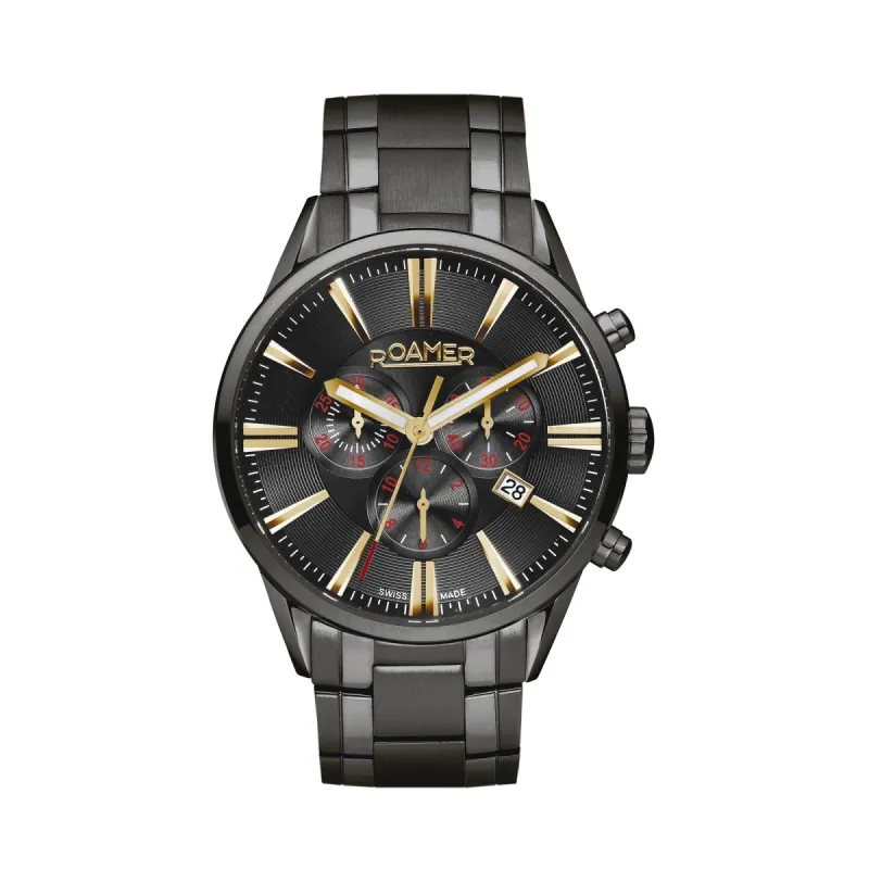 Roamer 508837 45 85 50 Superior Black Dial Chronograph Wristwatch sold by H.S. Johnson