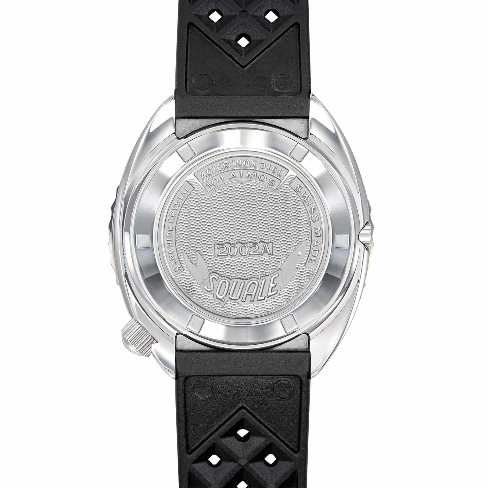 Squale 2002.SS.BK.BK.HT Black Rubber Strap Wristwatch sold by H.S. Johnson product image thumbnail 4