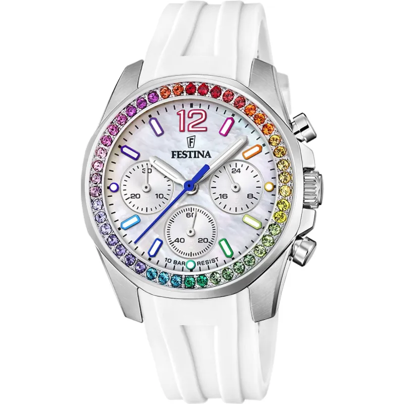 Festina F20610/2 Women's Boyfriend Silver Tone Wristwatch sold by H.S. Johnson
