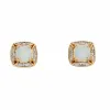 Elements Gold GE2317W Semi-Precious Earrings Diamond Surround sold by H.S. Johnson