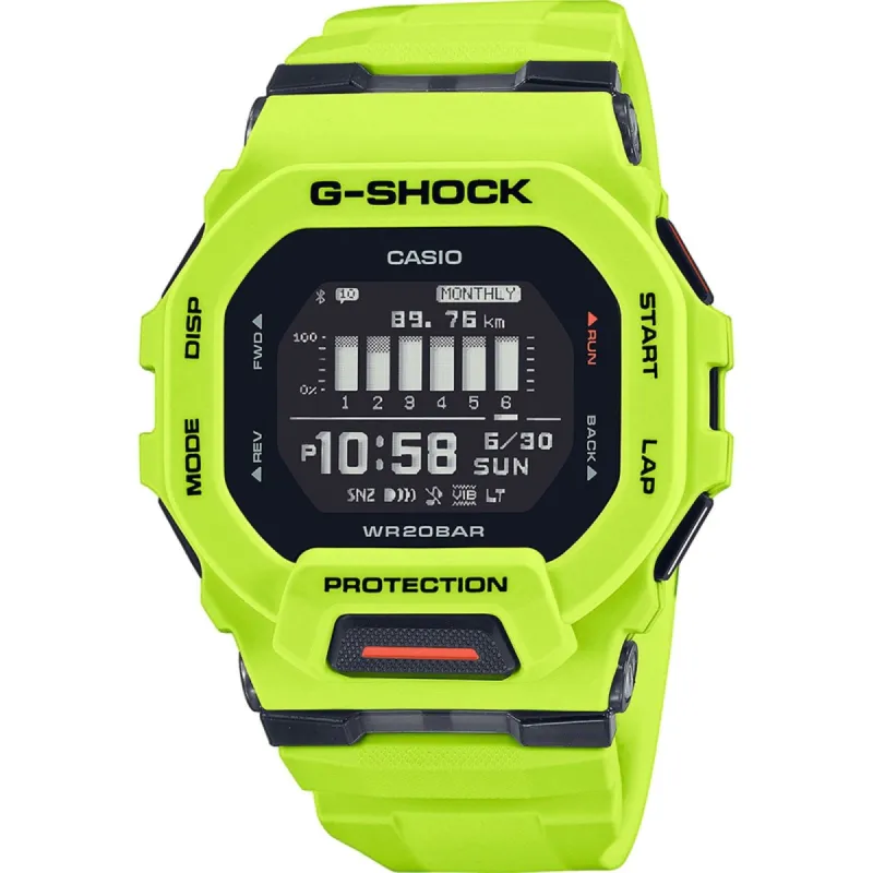 G-Shock GBD-200-9ER Lime Green G-Squad Multifunction LCD Watch sold by H.S. Johnson