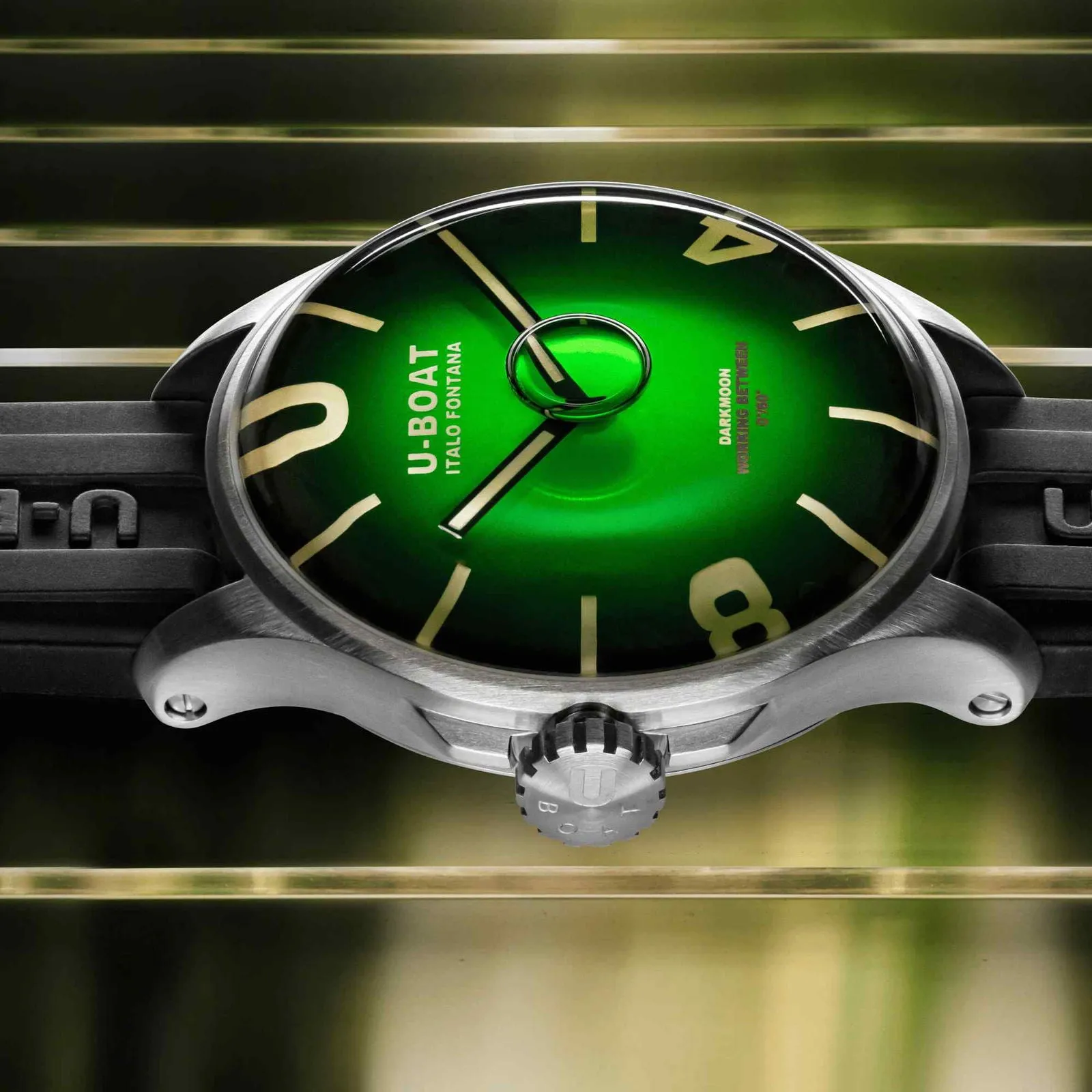 U-Boat 8702/D Darkmoon 44mm Green SS Soleil Watch sold by H.S. Johnson product image thumbnail 3