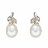 Elements Gold GE2342W Pearl and Diamond Vine Earrings sold by H.S. Johnson