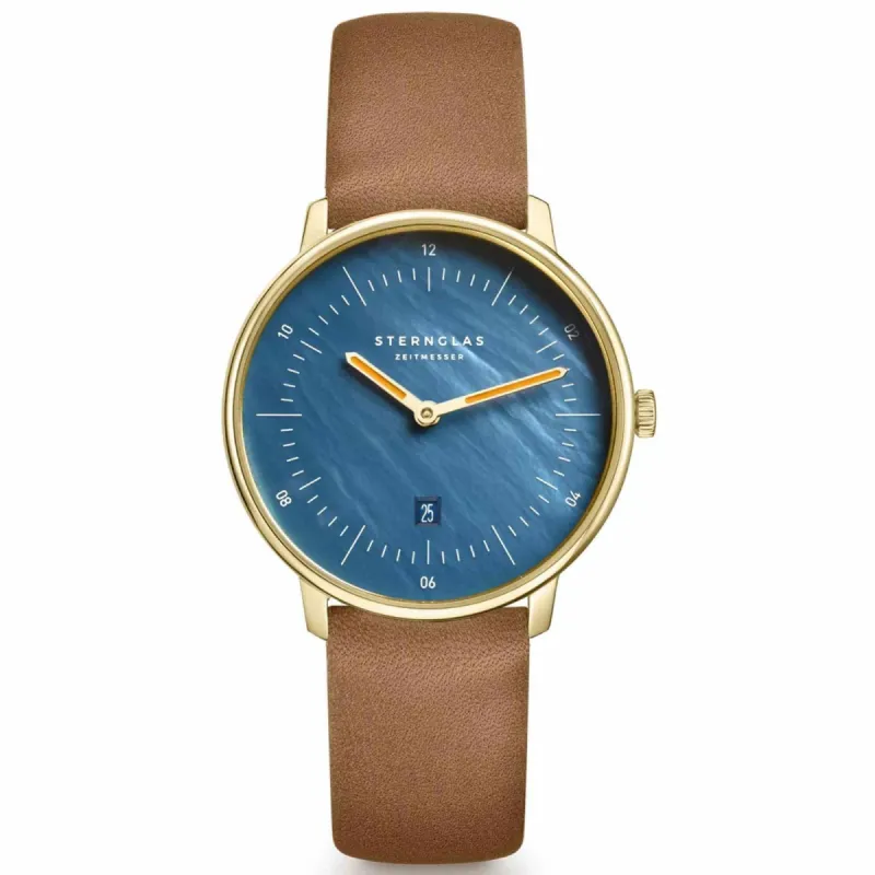 Sternglas S01-NDP07-KL07 Naos XS Edition Blue Mother of Pearl Wristwatch sold by H.S. Johnson