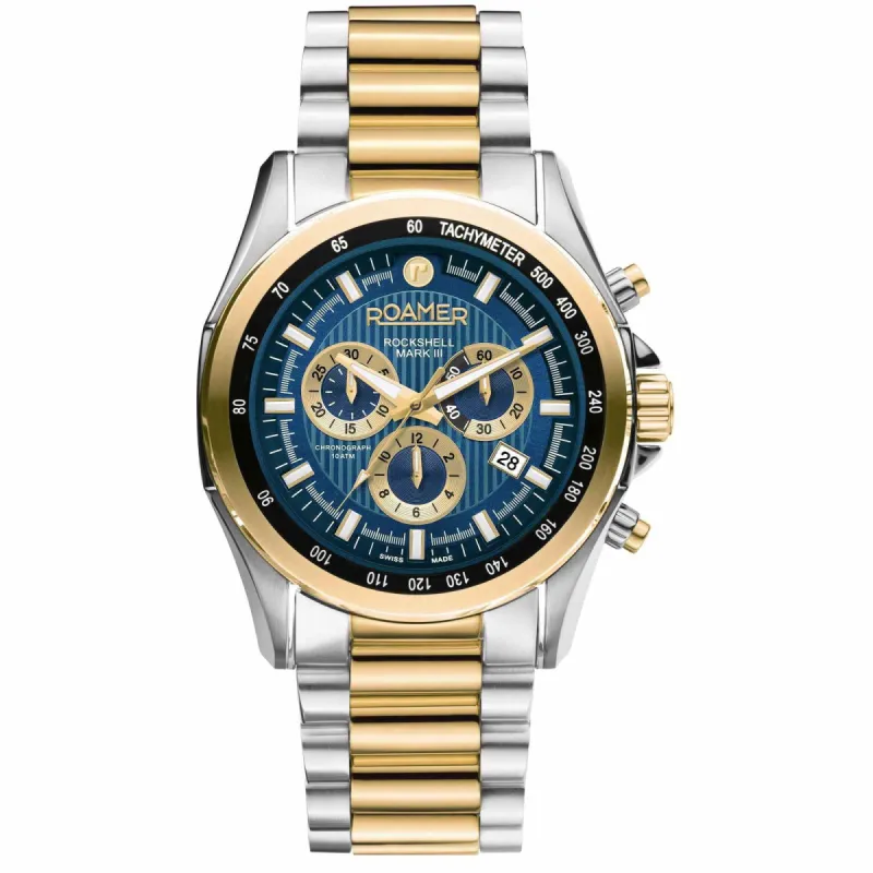 Roamer 220837 48 45 20 Rockshell Mark III Chronograph Wristwatch made by H.S. Johnson