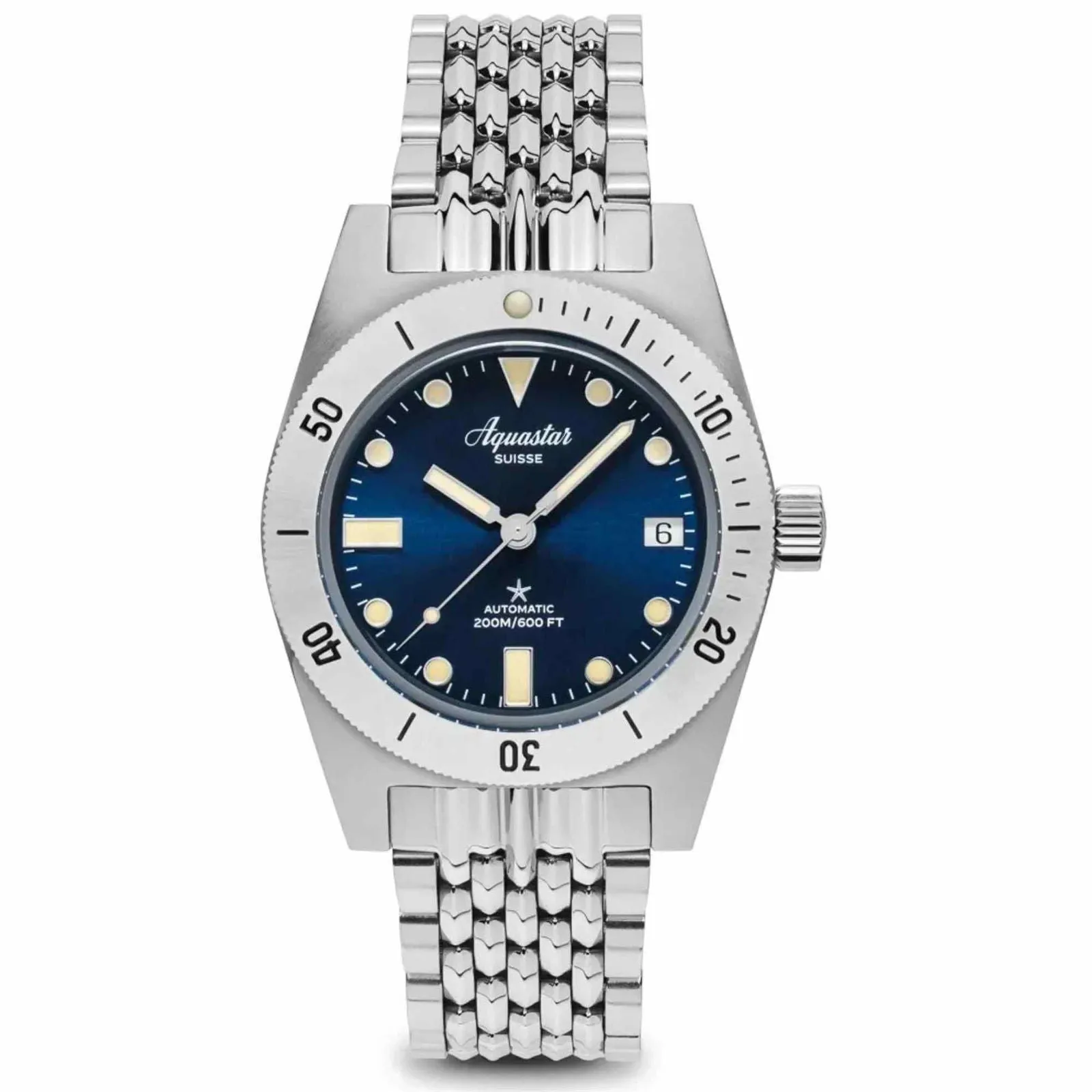 Aquastar Model 60 Steel Blue Wristwatch sold by H.S. Johnson product image thumbnail 2