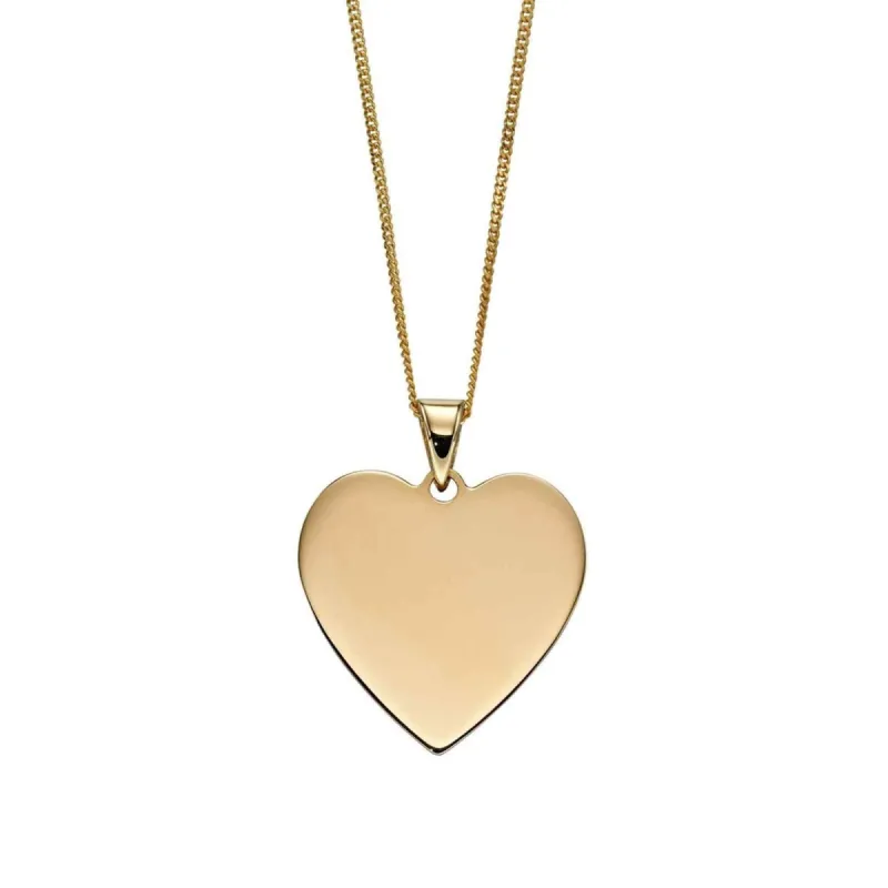 Elements Gold GP2237 Heart Engravable Tag Pendant Only sold by H.S. Johnson