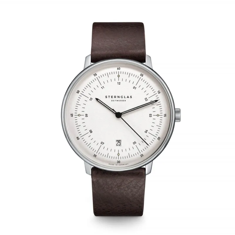 Sternglas S01-HH10-VI11 Men's Hamburg Brown Leather Strap Wristwatch sold by H.S. Johnson