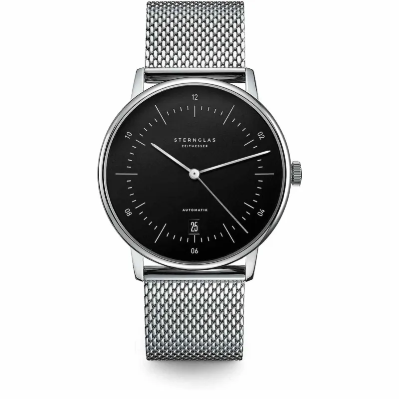 Sternglas S02-NA03-MI04 Men's Naos Automatic Mesh Strap Wristwatch sold by H.S. Johnson